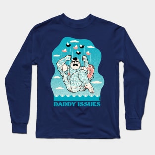 Classic Twitter Daddy Issues Blue Long Sleeve T-Shirt